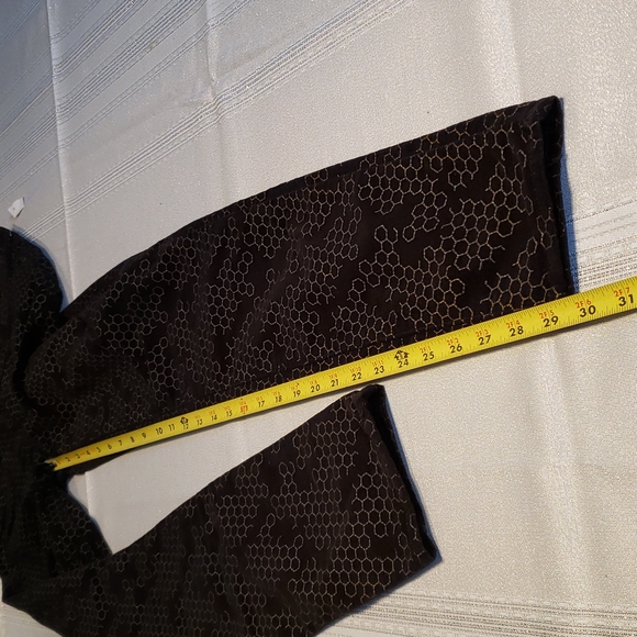 Paige USA NEW Velvet Verdugo Honeycomb Ultra Skinny Jeans Black Gold Womens 🎉HP - Picture 12 of 15